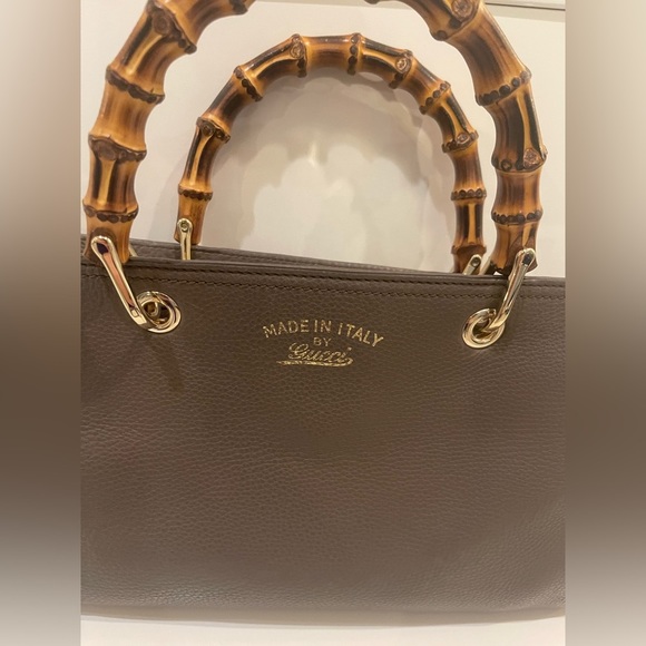 Gucci brown tote with bamboo handles!! Never used! NWOT - Picture 2 of 14